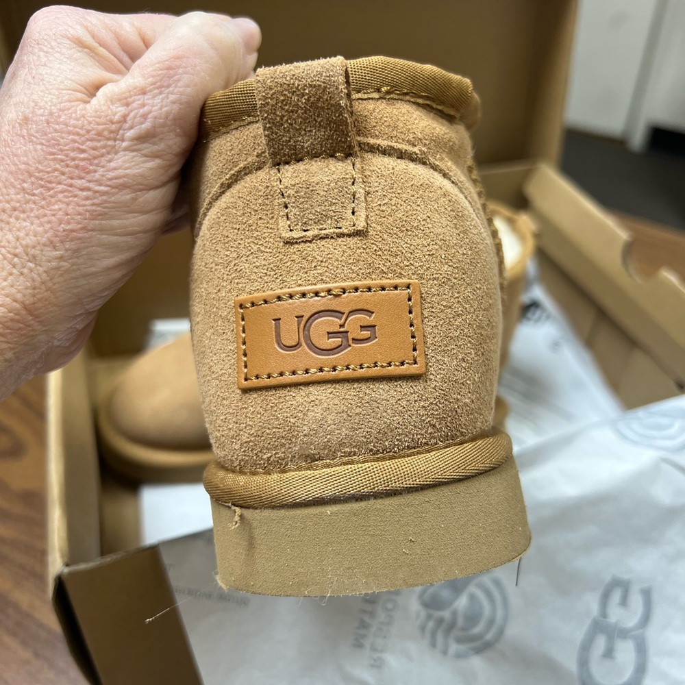 UGG Classic Tan Suede Boots - Picture 2 of 4